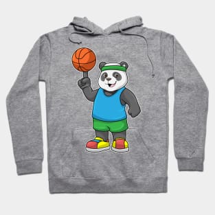 Panda at Sports with Basketball Hoodie